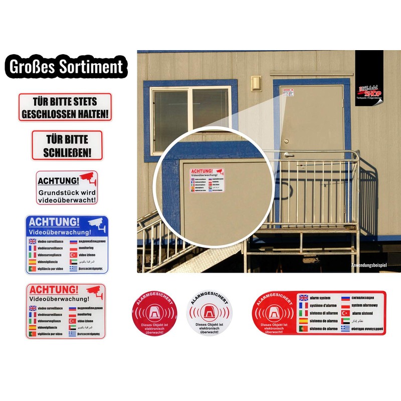 BIKE-label Sticker 3D Alarm Secured Object Monitored 45 x 135