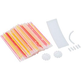 PEARL Glow Sticks: 100 Glow Sticks in 6 Neon Glow Colours with Connectors 20 cm (Glow Sticks, Glow Sticks, Birthday)