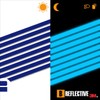 B REFLECTIVE - Kit 8 Stickers Retro Reflective Tape Scooter,