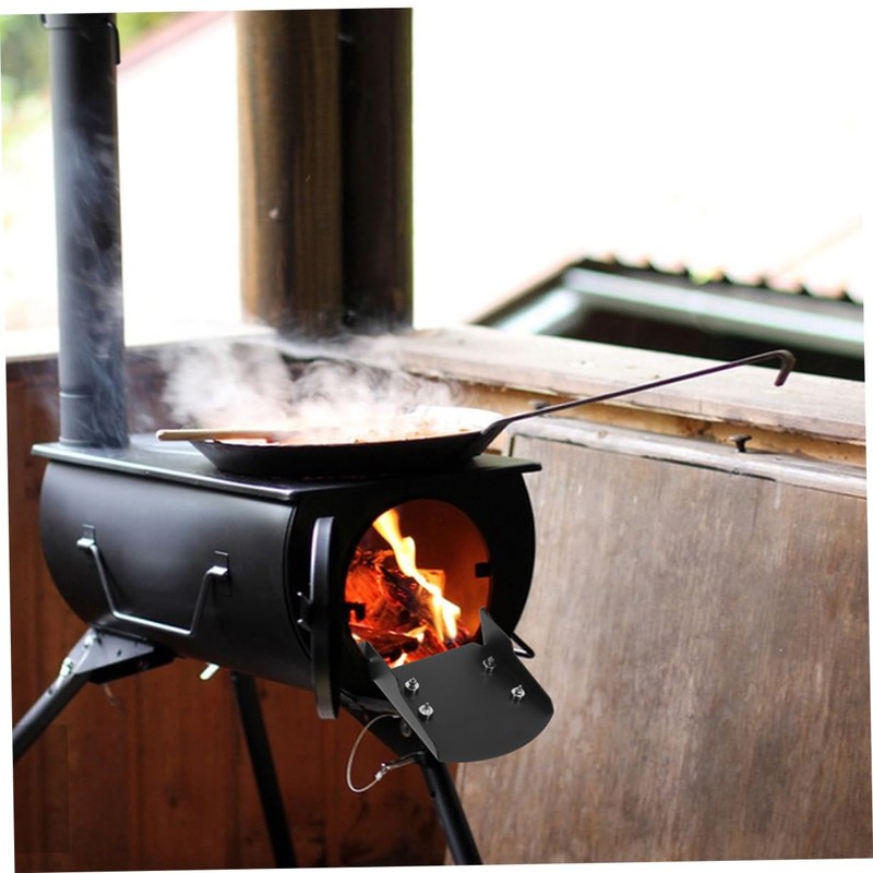 Kisangel BBQ Grill Chute for Pellets Iron Material Smoker Grill