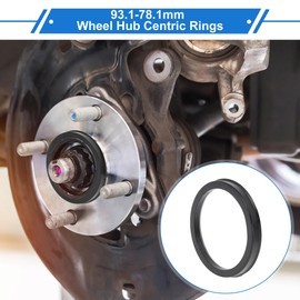 VekAuto 93.1mm to 78.1mm Car Wheel Hub Centric Rings Black Polycarbonate Wheels Center Shaft Shock Absorbing Hubrings 4 Pcs