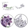 EVER FAITH Women's Austrian Crystal 9 Inch Purple Flowers Green