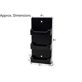 Marketing Holders Business Card Holder 3 Pocket Multi Slot Space Saver Premium Security Code Wall Mount Black