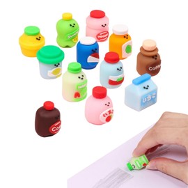 Vending Machine Eraser, Mini Eraser, Popular, Funny and Cute, Drink Bottle Shape, Flexible, Disappears, for Pencils, Students, Girls, Boys, Stationery, Office, School, Stationery Set, Pinpoint Eraser