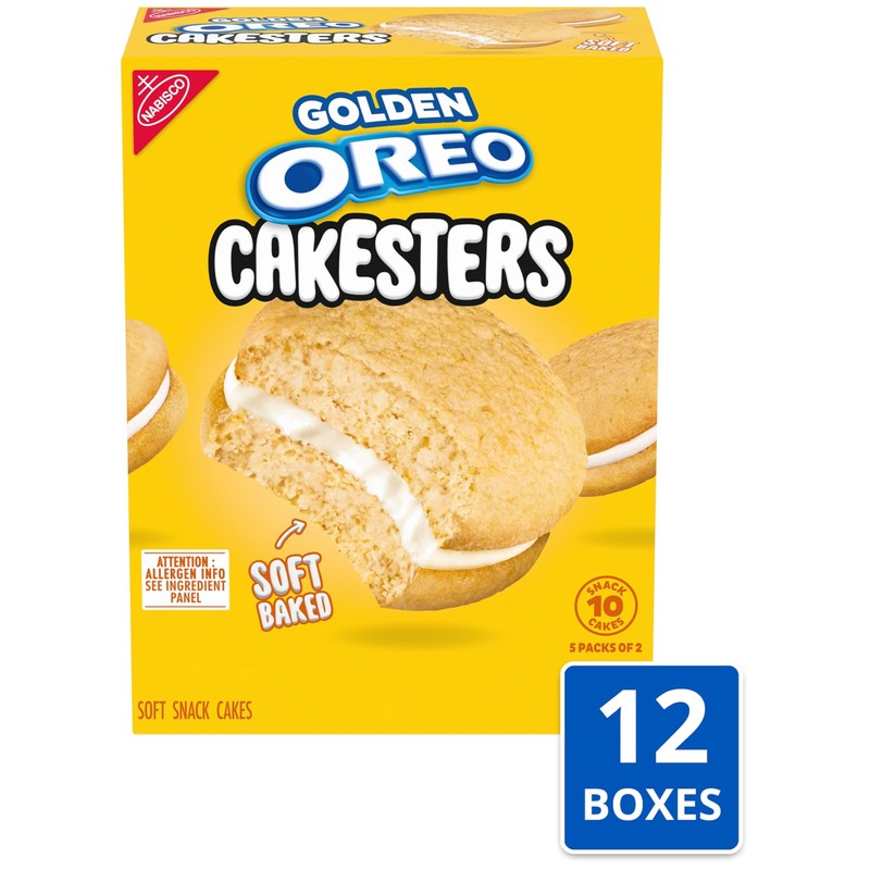 OREO Golden Cakesters Soft Snack Cakes, 12-5 Count Boxes (60