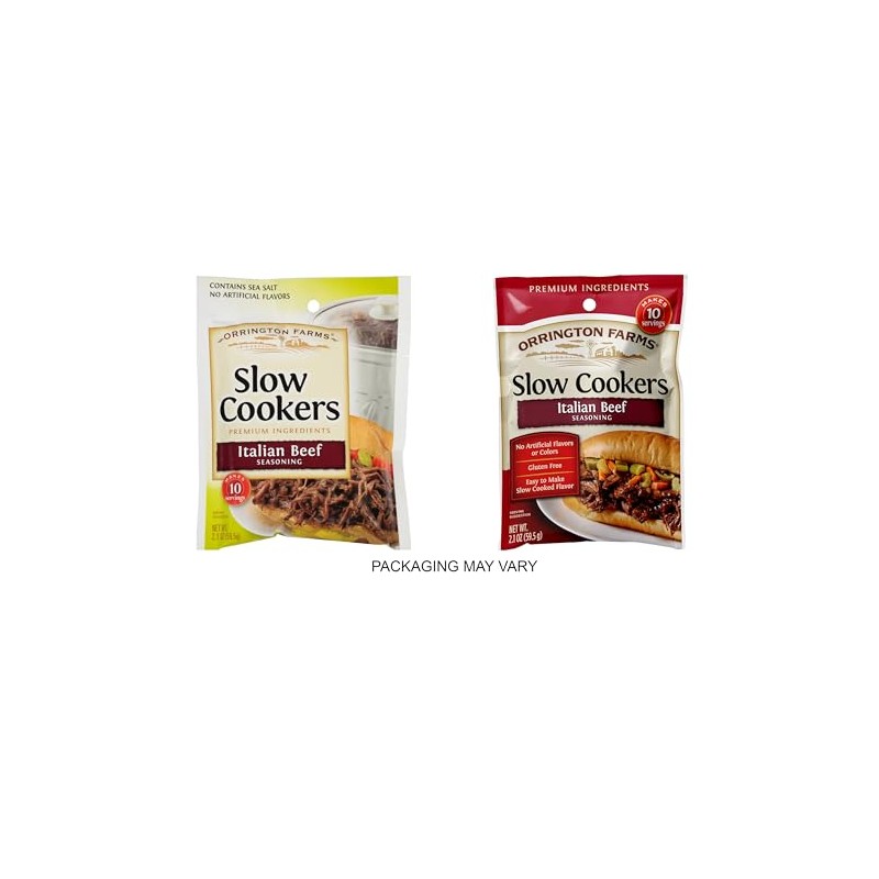 Orrington Farms Beef Slow Cooker Mix, Italian, 2.1 Ounce (Pack
