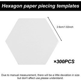 300 Pieces Patchwork Paper Piecing Stencil Paper 2.6 cm Hexagon Quilt Stencils Quilting Templates Stencils Hexagonal Patchwork Paper Stencil for Quilting Accessories for Splicing Quilting Templates