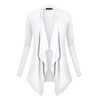 Urban CoCo Women's Drape Front Open Cardigan Long Sleeve Irregular