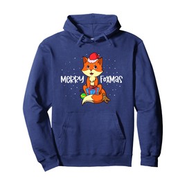 Merry Foxmas Pullover Hoodie with Fox