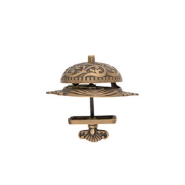 STALLION HARDWARE Antique Brass Twisted Door Bell with Vintage Decorative Door Chime Mechanical Easy to Use Victorian Style