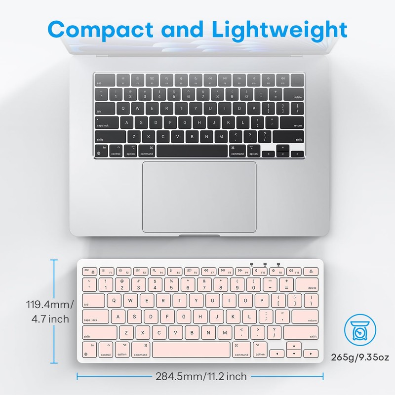 OMOTON Wired Keyboard for Mac with Dual Interface, Comfortable Typing
