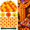 50 Cabezas de Caléndula Artificiales de Seda, Flores Decorativas para