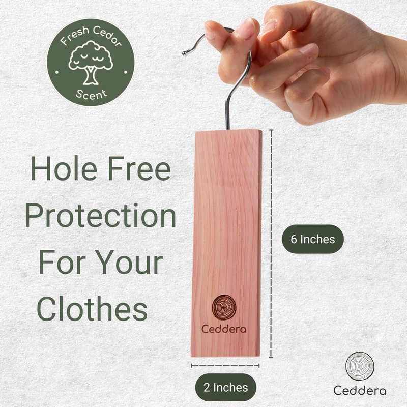 Ceddera Cedar Hang Ups 14 Pack | Natural Cedar Blocks