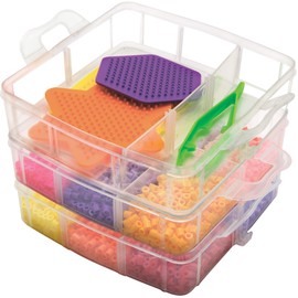 Perler Bead Large Organizer Stackable Storage Container Bead Trays, 3pc.