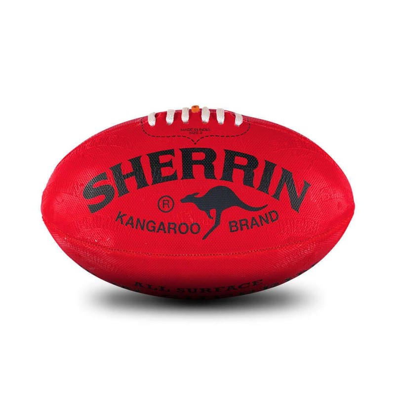 Sherrin KB All Surface Training Football, Red, Size 3