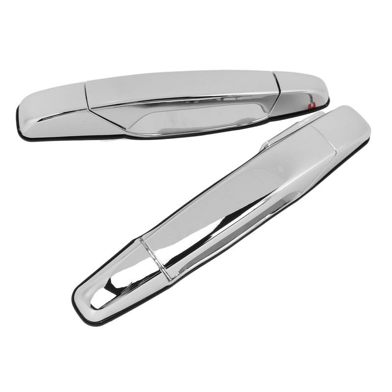 2pcs Exterior Chrome Door Handle ABS Plastic Automotive Outside Door