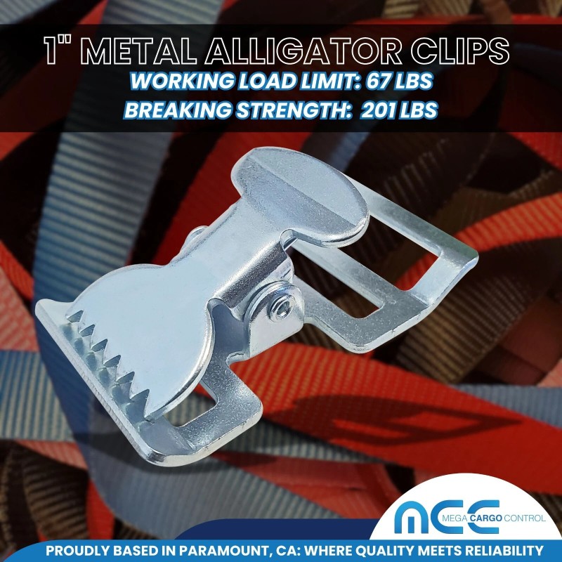 Tie 4 Safe 4 PCS 1" Zinc Plated Alligator Clip