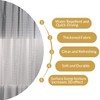 NTBAY EVA Semi-Transparent Clear Shower Curtain with Gray and White
