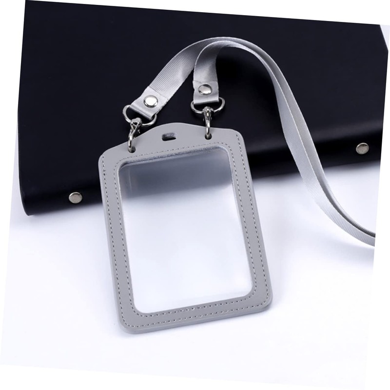 CAXUSD 2pcs Vertical Id Card Holder Clear Sleeve Anti-Scratch Working
