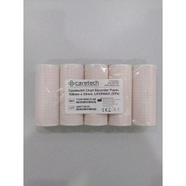 PHYSIO-CONTROL 100mm PRINTER PAPER 5 ROLLS GRIDDED LIFEPAK 11, 12 & 15