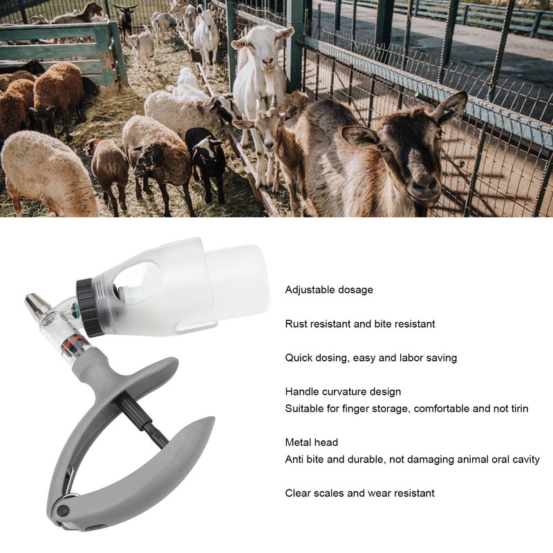 Animal Injector Livestock Syringe Automatic Adjustable Continuous Syringe Veterinary Vaccine