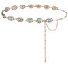 FIORETTO Metal Turquoise Chain Belt for Women Western Cowgirl Concho
