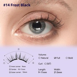 Wosado Soft Magnetic Eyelashes All-in-One Box, BearisBug Limited Edition Magnetic Eyelash Extensions, Waterproof, Reusable, Glue-Free, Eyeliner-Free Makeup Cosmetic:_#14 Frost Black BearisBug All-in-One