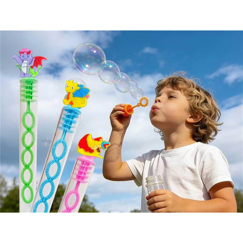 HOZKEAP 24 Pcs Bulk Mini Dragons Bubble Wands for Kids