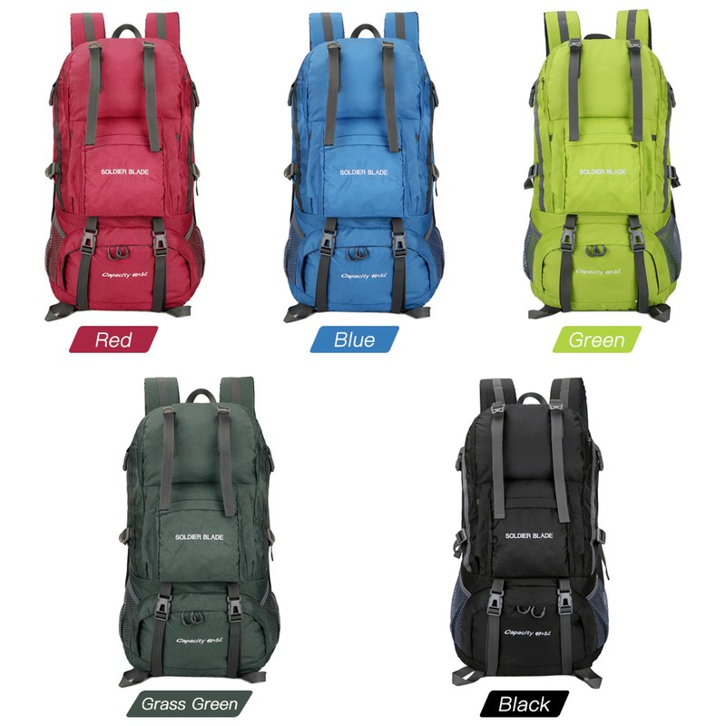 45L Camping Hiking Backpack Large Capacity Mountaineering Pack Waterproof Travel