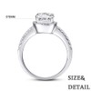 BONLAVIE Women's Solitaire Ring Cushion 2.3 ct Cubic Zirconia 925