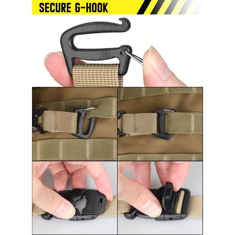 Pitozer Molle Backpack Straps Tactical Rush Tier System Molle Attachment