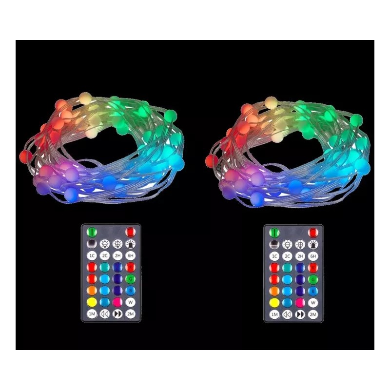 Enbrighten LED Color Changing Bubble Lights 2x29.5ft w/Remote 180 Bulbs
