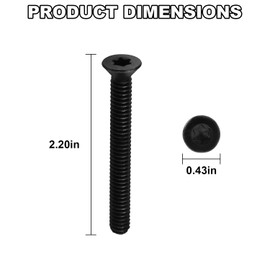 1/4-20 x 2 1/4 Flat Head Floorboard Thread Cutting Screws, T-30 Drive, Type F, (Star - Six Lobe Drive), Black Phosphate Finish, Countersunk, Alloy Steel - 30pcs