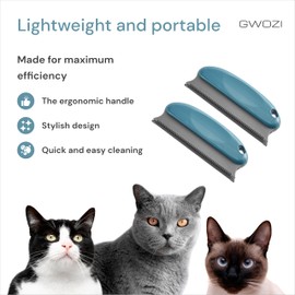 GWOZI Pet Hair Remover for Car - Carpet Hair Removal Tool with Handle Plastic - Pet Hair Scraper for Cleaning Beds, Sofa, Clothes - Brush Dog Hair Remover for Car Detailing, 2 Pcs