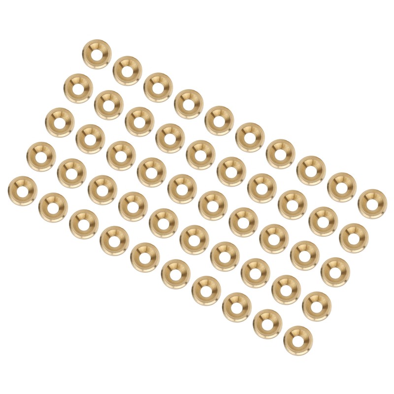 50Pcs Countersunk Screw Washer CNC Pure Copper Flat Head Gasket