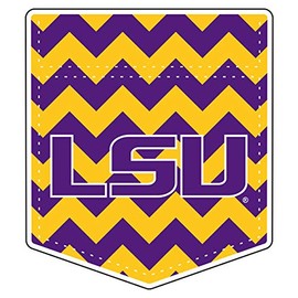 LSU Decal (Chevron Pocket LSU Decal (4"), 4 in)