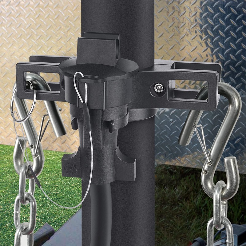 Aluminum Trailer Chain Holder,Travel Trailer Accessories with 7 Pin Trailer