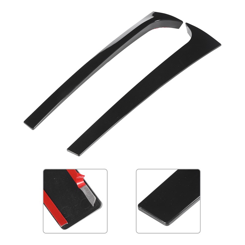 2PCS Rear Window Side Trim Gloss Black ABS Replacement for