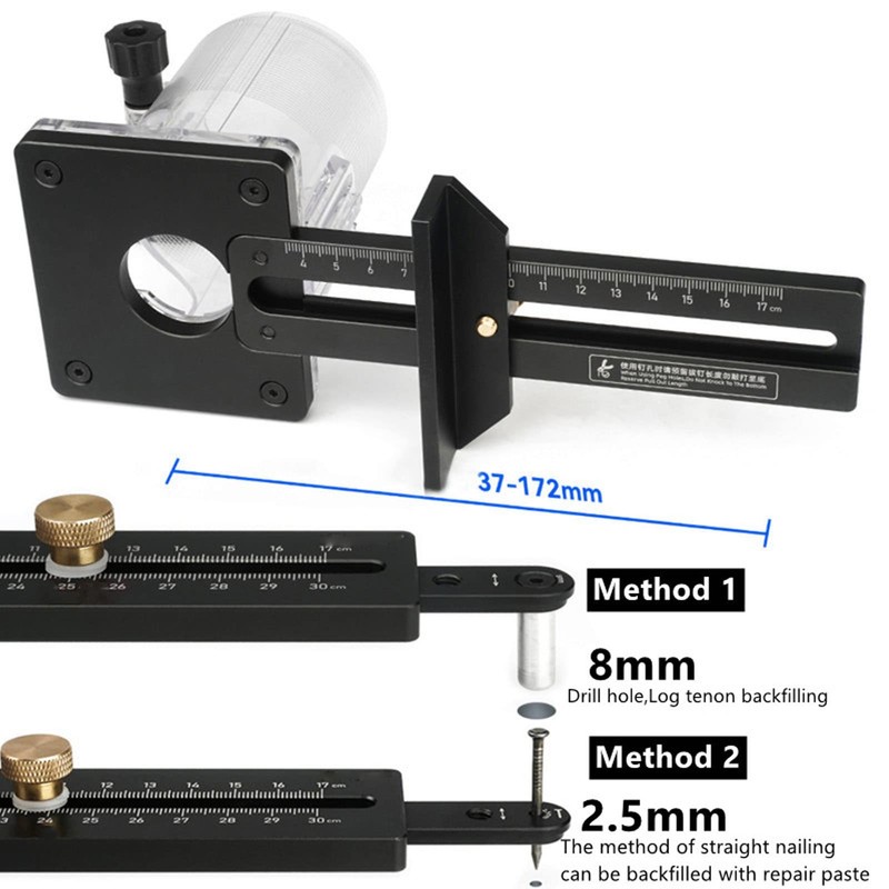 Wood Circular Cutting Jig 8mm Pin Circle Cutter Trimming Guide