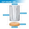 Large Bathroom Cup Dispenser - 2 Pack PC Plastic and