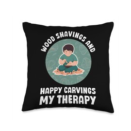 Whittling Kit for Wood Carving and Projects Throw Pillow