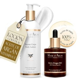 Marie dArgan - Kit Duo Hidratacin Corporal  Aceite de Argn 100  Puro - Locin Corporal 360 ml  Aceite Natural - Hidratante, Antioxidante,...           