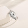 Anillo de diente de león para mujer, plata de ley