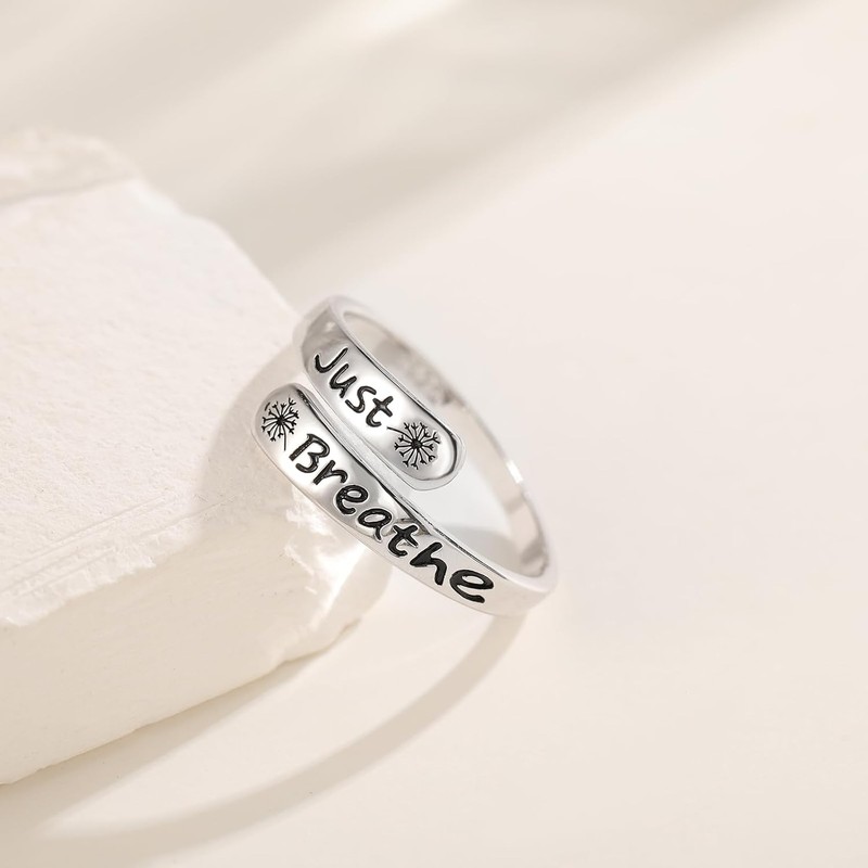 Anillo de diente de león para mujer, plata de ley