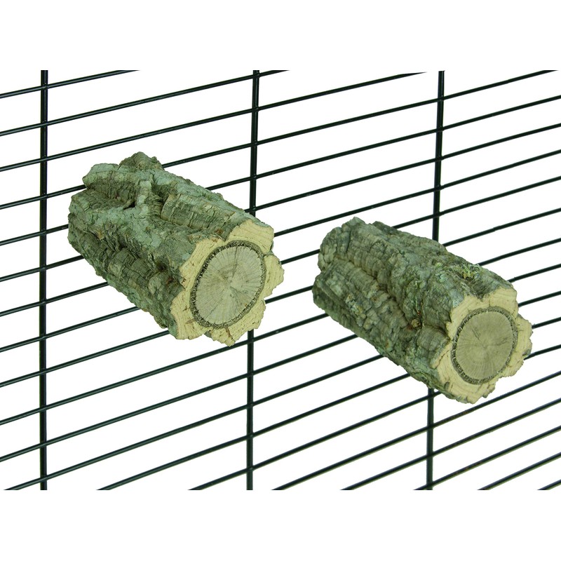 VogelKing 2 Knabber-Korkast Sitzstangen