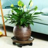 8 Packs Plant Caddy with Wheels 12" Plastic Rolling Plant