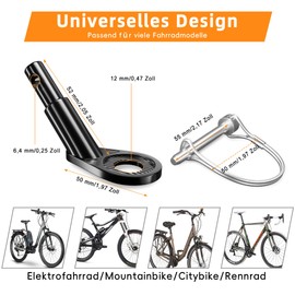 NICEDACK Bicycle Trailer Coupling, 12 mm Bicycle Tow Bar, Dog Trailer Adapter for Bicycle, Children's Trailer Bicycle Couplings, Bicycle Trailer Adapter, Bicycle Trailer Couplings, Black