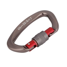 Conector de mosquetón con Bloqueo de Seguridad en Forma de D, Ganchos de Clips de mosquetón de Anillo en D, Accesorios para el Protector de Escalada(11 * 8 * 2cm-Gris)