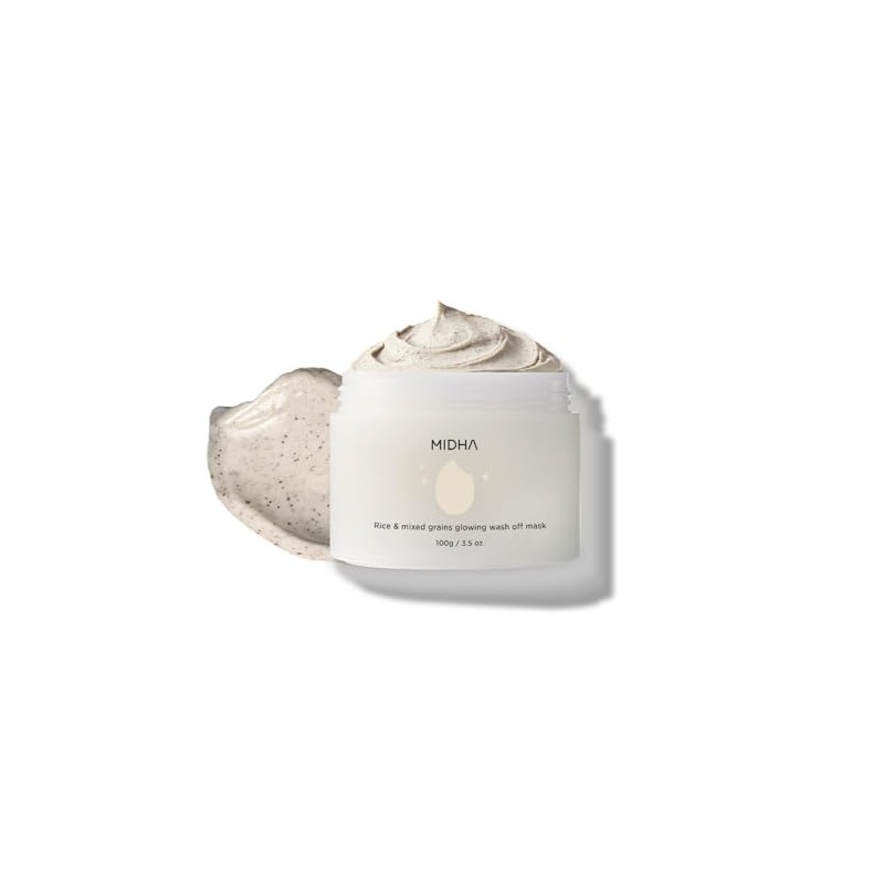 MIDHA Rice & Mixed Grains Glowing Washoff Mask, 1.76oz x