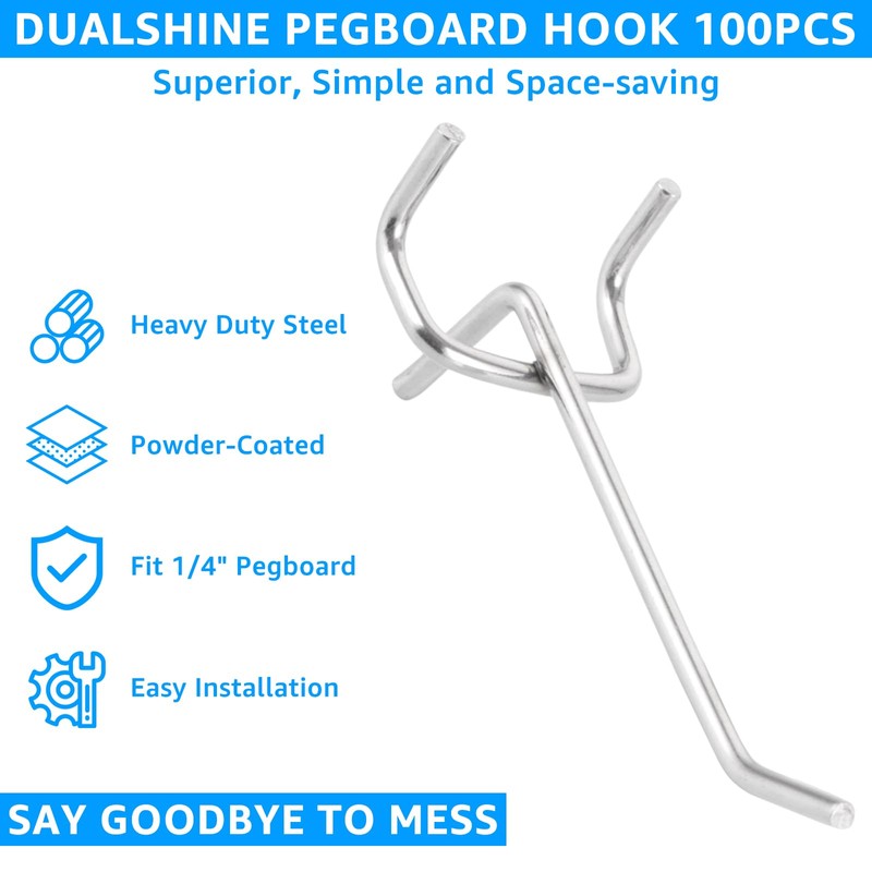 ZOFUN Pack of 100 Perforated Wall Hooks 10 cm Tool